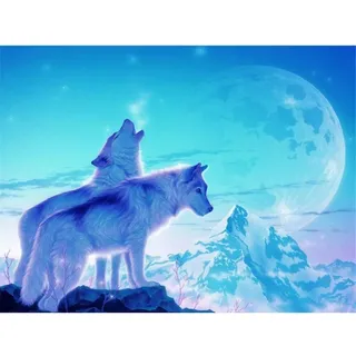 Yingxin34 Puzzles 2000 Teile, Ballon Landschaft Rahmenpuzzle, Puzzle Spiel Geschenk, DIY Puzzle Würfel Zwei kleine weiße Wölfe Impossible Puzzle, Geschenk Geschicklichkeitsspiel für die Ganze Familie