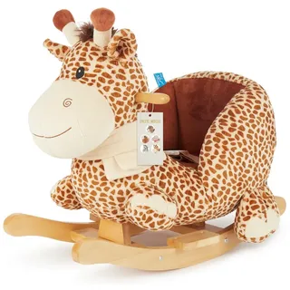 BIECO Schaukelpferd Bieco Plüsch Schaukeltier Giraffe Schaukelpferd Baby Wippe Schaukel beige