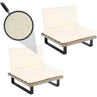MCW Lounge-Sessel H54 2er-Set grau cremeweiß