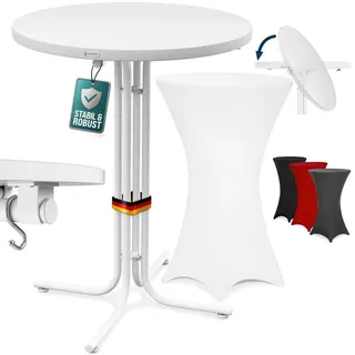 CASARIA Stehtisch 70 x 70 cm Weiß