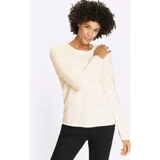 Sieh an! Langarm-Pullover ecru 48