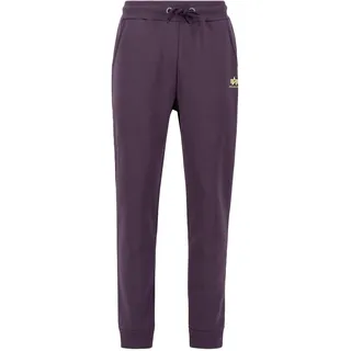 Jogginghose ALPHA INDUSTRIES "Basic Jogger SL", Herren, Gr. L, Normalgrößen, lila (plum), Obermaterial: 80% Baumwolle, 20% Polyester, Hosen Jogginghose