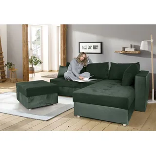 Collection AB »Italia L-Form«, mit Bettfunktion und Bettkasten, in Cord-Samt Mix