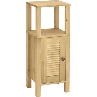 Unterschrank OTTO HOME "Ayanna, Badschrank, Badezimmermöbel, FSC", beige (natur), B:34cm H:86cm T:30cm, Massivholz, Schränke, Unterschrank, aus Massivholz, FSC, Lamellenfront, Breite 34 cm