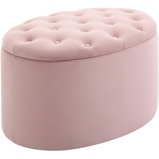 Sitzbank Ovalförmig Mit Stauraum (Farbe: Rosa)