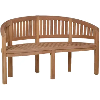 Teakbank mit Armlehne Massivholz Teak