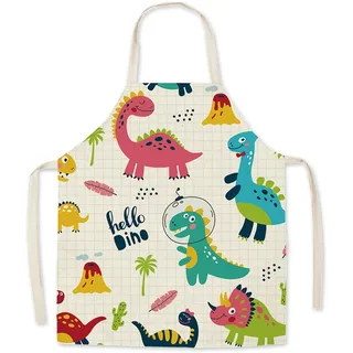 Eyands Kinderschürze zum Kochen und Backen - Niedliche Leinenmuster-Küchenschürze für Kinder zum Kochen und Malen, Gartenschürze - Child
