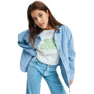 Roxy Kick Back Washed Cord - Hemd - Damen, Blue blizzard), M
