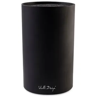 Vialli Design Messerblock in Schwarz - (H)18 x Ø 11 cm