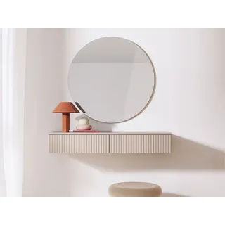 beautysofa & Push-to-Open-System mit Zwei Schubladen, In der trendigen Farbe Kaschmir, Breite: 100 cm