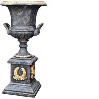 JVmoebel Dekovase Antike Kelchvase aus Keramik im Rom-Stil, Made in Europa grau
