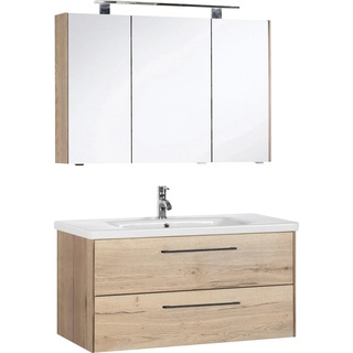 Badmöbel-Set »3400«, (Set, 2 St.), Breite 100 cm, Eiche Struktur/Eiche Struktur, , 73214712-0