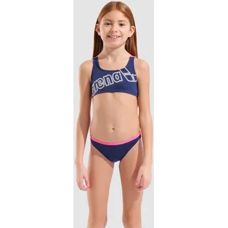 Sport Bikini Mädchen arena Logo - Navy-shocking Pink-white - 116