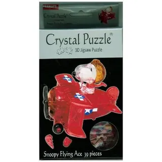 Snoopy im Flugzeug rot (Puzzle) 3D Jigsaw Puzzle, 39 Teile, Farbe: Rot/Weiß/Gold, Höhe: 10 cm, Material: ABS Plastik