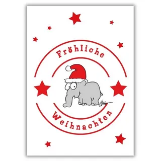 Ottifant Productions GmbH Geschirrtuch Neu: Halbleinen Geschirrhandtuch "Fröhliche Weihnachten" weiß