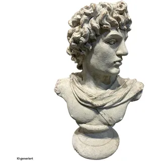 Hti-Living Apollon Büste Ares 50 x 32 x 78 cm Grau/Weiß