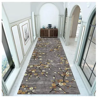 ZBOLI Teppich Läufer Flur 80×300cm/Teppich Läufer Flur/rutschfest Teppiche/Waschbar Flurteppich Flurläufer/Kurzflor Teppichläufer Küchenläufer Eingang Schmutzfangläufer(0.6×2m,A)