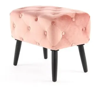 Qiyano Hocker Lounge Sitzbank Menami Rosa - Samt, Garderobe, Bequem (1 St) rosa 40 cm x 48 cm x 40 cm