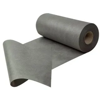 Sensalux Tischläufer Vlies 50 cm x 25 m Grau, abwaschbar | wasserabweisend, stoffähnliches Tischband, OEKO-TEX, Party Hochzeit Catering Event