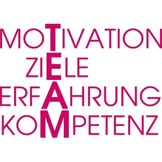 GRAZDesign Wandtattoo Sprüche Team, Erfolg, Motivation, Ziele für Betrieb, Büro, Sport Wandaufkleber - 81x57cm / 041 pink