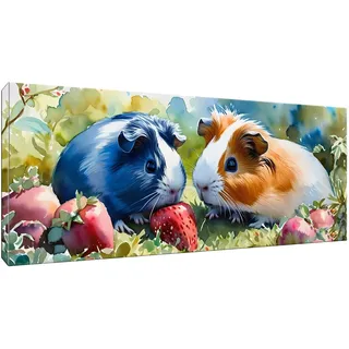 Malen Nach Zahlen Erwachsene, Meerschweinchen DIY Ölgemälde-Kits auf Leinwand mit Pinseln und Acrylpigment, Graffiti-Liebhaber, Bild für Heimdekoration, Geschenke, Ohne Rahmen,20x40cm/8x16in W-312