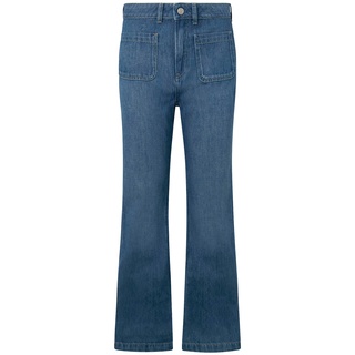 Slim-fit-Jeans PEPE JEANS "Jeans SLIM FIT FLARE UHW RETRO" Gr. 27, Länge 34, blau (blue rigid d) Damen Jeans Röhrenjeans