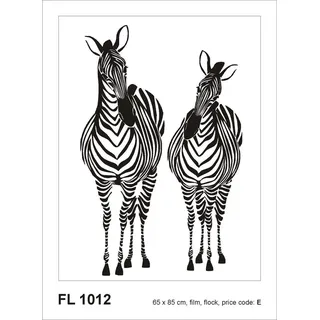Sanders & Sanders Wandtattoo Zebras Schwarz-Weiß 65 x 85 cm, 600295