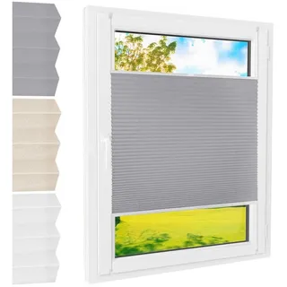 Foxx Plissee Plissee Klemmfix grau 85x220 cm grau 85 cm x 220 cm
