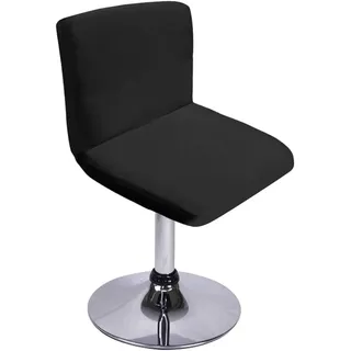 Schwarze Barhocker-Schonbezüge mit Rückenlehnenbezug, Stretch-Stuhlbezug