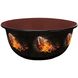 Gedalabels Müslischale American Football Fireball Emaille-Optik Schwarz 600 ml