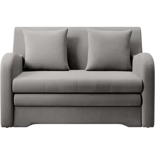 MOEBLO Kindersofa AMIRO - Schlafsessel Sofa Sessel, Couch für Wohnzimmer Schlafsofa Sofagarnitur Polstersofa, mit Schlaffunktion und Bettkasten grau