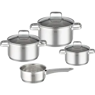 RÖSLE Topfset Kochtopf Set Charm 4-tlg. Induktion - Silber