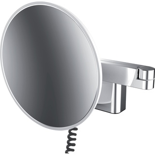LED-Kosmetikspiegel evo 2-armig, 5-fach, rund, Stecker, 2 Schalter, Farbwechsel, dimmbar D: 209 mm, chrom