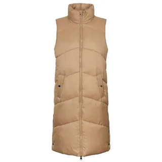 Vero Moda Steppweste Langes Design Puffer Wattierte ohne Ärmel VMUPPSALA VMUPPSALA 3-4 WAISTCOAT NOOS beige XS (34)