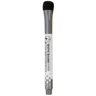 LMG Germany Whiteboard Marker Magnetischer Whiteboard Marker mit Kappe & Wischer – abwischbar schwarz
