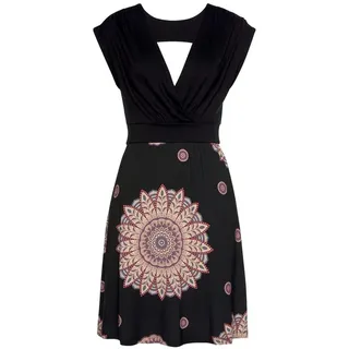Beachtime Sommerkleid Damen schwarz-bedruckt Gr.36
