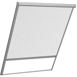 Fliegengitter für Dachfenster | Insektenschutzrollo mit Alu-Schienen | Mückenschutz für Schwingfenster kompatibel mit VELUX, FAKRO, ROTO, BALIO, KEYLITE, DAKSTRA, RoofLITE, LuXtra