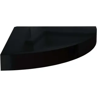 vidaXL Eckregal 25 x 25 x 3,8 cm Hochglanz-Schwarz