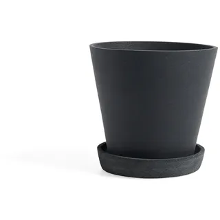 Blumentopf | Flowerpot with Saucer - Black - Large