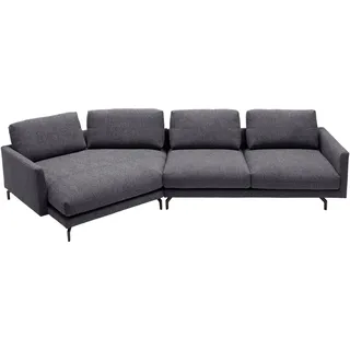 creation by rolf benz Wohnlandschaft "CR.414 mit Kuschelecke für Wohlfühlkomfort", schwarz (anthrazitgrau, schwarzgrau), B:353cm H:91cm T:175cm, CREATION BY ROLF BENZ, Sofas, Wohnlandschaft, Wahlweise aus Leder oder Chenille