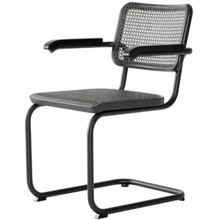 THONET S 64 V Freischwinger Edition Herkner Tiefschwarz