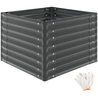 Tectake Hochbeet 80 x 80 x 62 cm Grau