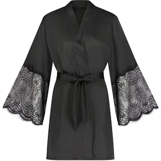 Hunkemöller Kimono Satin - black - XL/XXL - XL-XXL