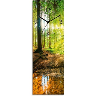 Wanduhr »Wald mit Bach«, 47153017-0 grün B/H/T: 20 cm x 60 cm x 1,8 cm