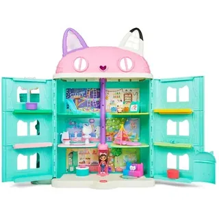 Spin Master Gabby‘s Dollhouse, Puppenhaus mit 2 Spielzeugfiguren und Zubehörteilen und Geräuschen - bunt