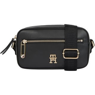 Tommy Hilfiger Damen Umhängetasche Iconic Camera Bag Klein, Schwarz (Black), Onesize