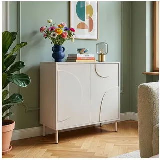 [en.casa] Sideboard Holea 75 x 70 x 34 cm Beige