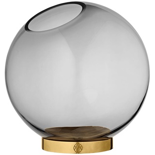 AYTM - Globe Vase medium, Ø 17 x H 17 cm, schwarz / gold