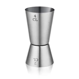 Kerafactum - Cl Messbecher aus Edelstahl - Jigger 2cl 4cl - Barmaß | Cl Messbecher Cocktail - Barmaß - Bar Messbecher - Messbecher für Cocktails - Portionierer 2cl - Cocktail Messbecher cl