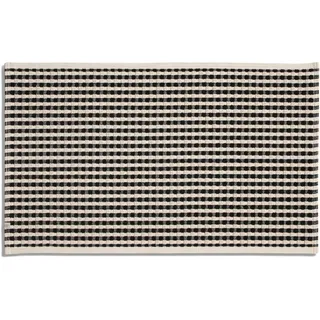 Möve New Heritage Badeteppich Stripes 60 x 100 cm aus 90% Baumwolle und 10% Polyester, Nature/Black